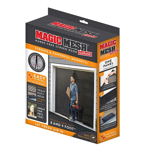 Magic mesh garage hands free screen door